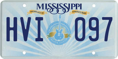 MS license plate HVI097