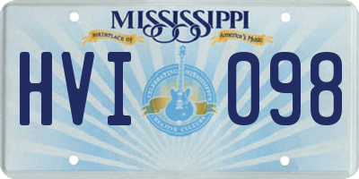 MS license plate HVI098