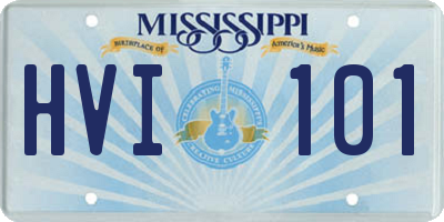 MS license plate HVI101