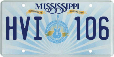 MS license plate HVI106