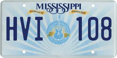 MS license plate HVI108