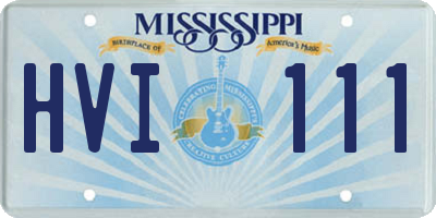MS license plate HVI111