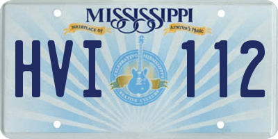 MS license plate HVI112