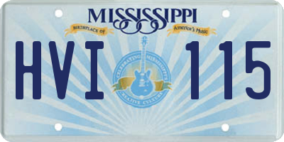 MS license plate HVI115