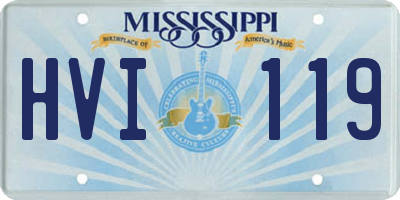 MS license plate HVI119