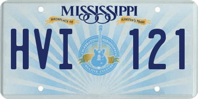 MS license plate HVI121