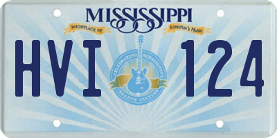 MS license plate HVI124