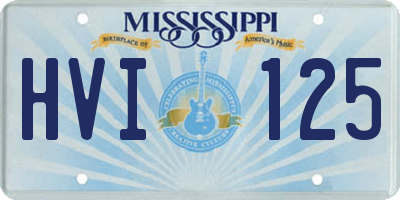 MS license plate HVI125