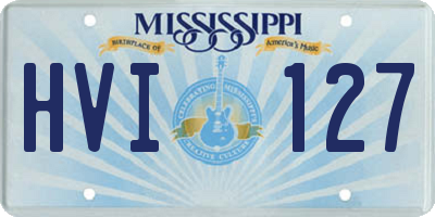 MS license plate HVI127