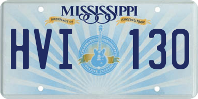 MS license plate HVI130