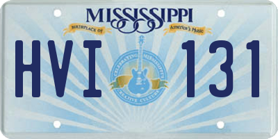 MS license plate HVI131