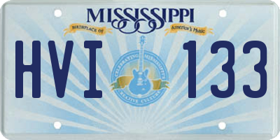 MS license plate HVI133