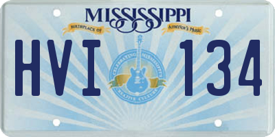 MS license plate HVI134