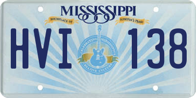 MS license plate HVI138