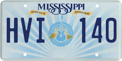 MS license plate HVI140