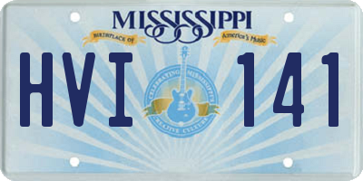 MS license plate HVI141