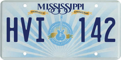 MS license plate HVI142