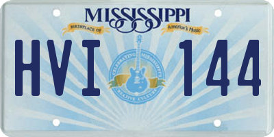 MS license plate HVI144