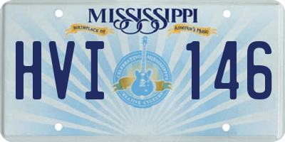 MS license plate HVI146