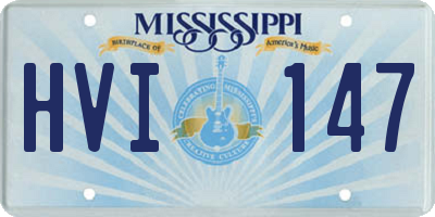 MS license plate HVI147