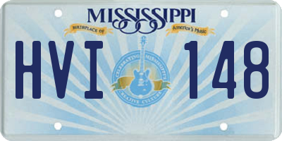MS license plate HVI148