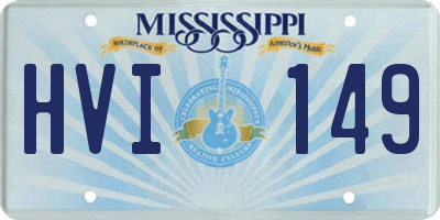 MS license plate HVI149