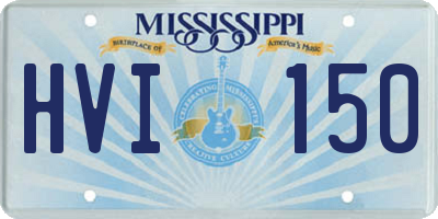 MS license plate HVI150
