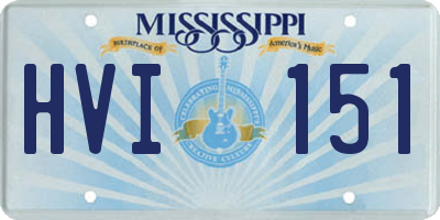 MS license plate HVI151