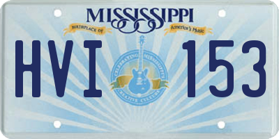 MS license plate HVI153