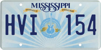 MS license plate HVI154