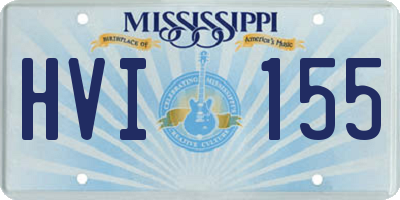 MS license plate HVI155