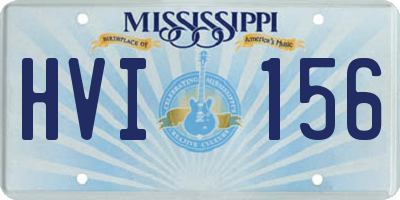 MS license plate HVI156