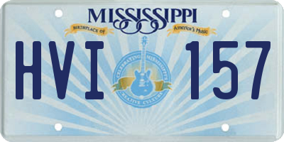MS license plate HVI157