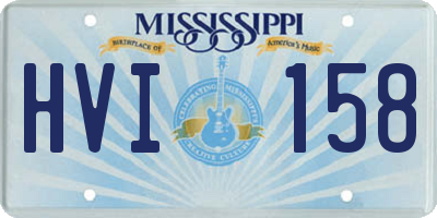 MS license plate HVI158