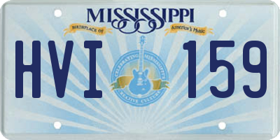 MS license plate HVI159