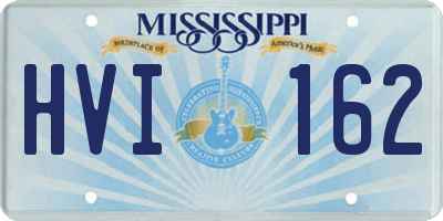 MS license plate HVI162