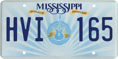 MS license plate HVI165