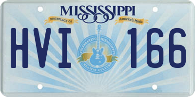 MS license plate HVI166