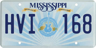MS license plate HVI168