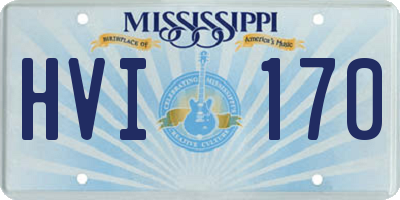 MS license plate HVI170