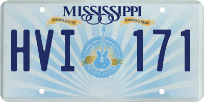 MS license plate HVI171