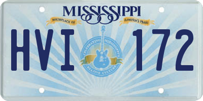 MS license plate HVI172