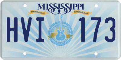 MS license plate HVI173