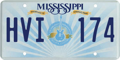 MS license plate HVI174