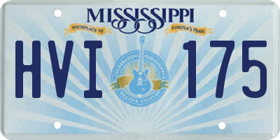 MS license plate HVI175