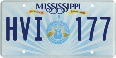 MS license plate HVI177