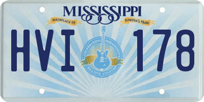 MS license plate HVI178