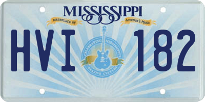 MS license plate HVI182