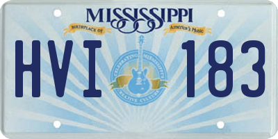 MS license plate HVI183