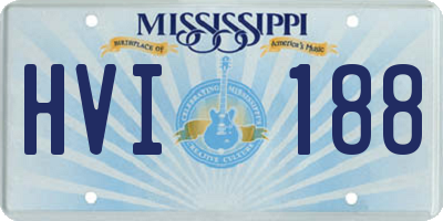 MS license plate HVI188